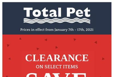 Total Pet Flyer January 7 to 17