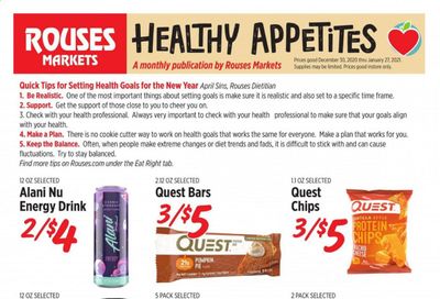 Rouses Markets (AL, LA, MS) Weekly Ad Flyer December 30 to January 27