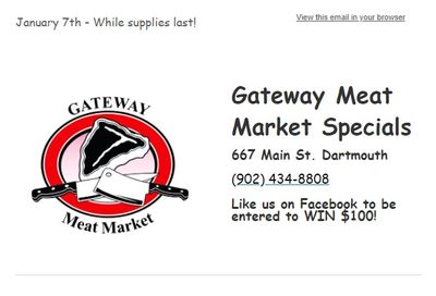 Gateway Meat Market Flyer January 7 to 13