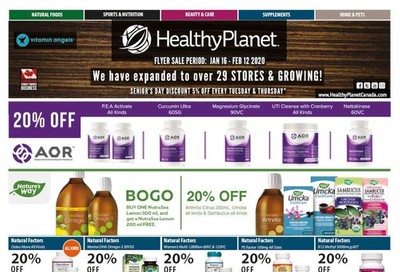 Healthy Planet Flyer January 16 to February 12