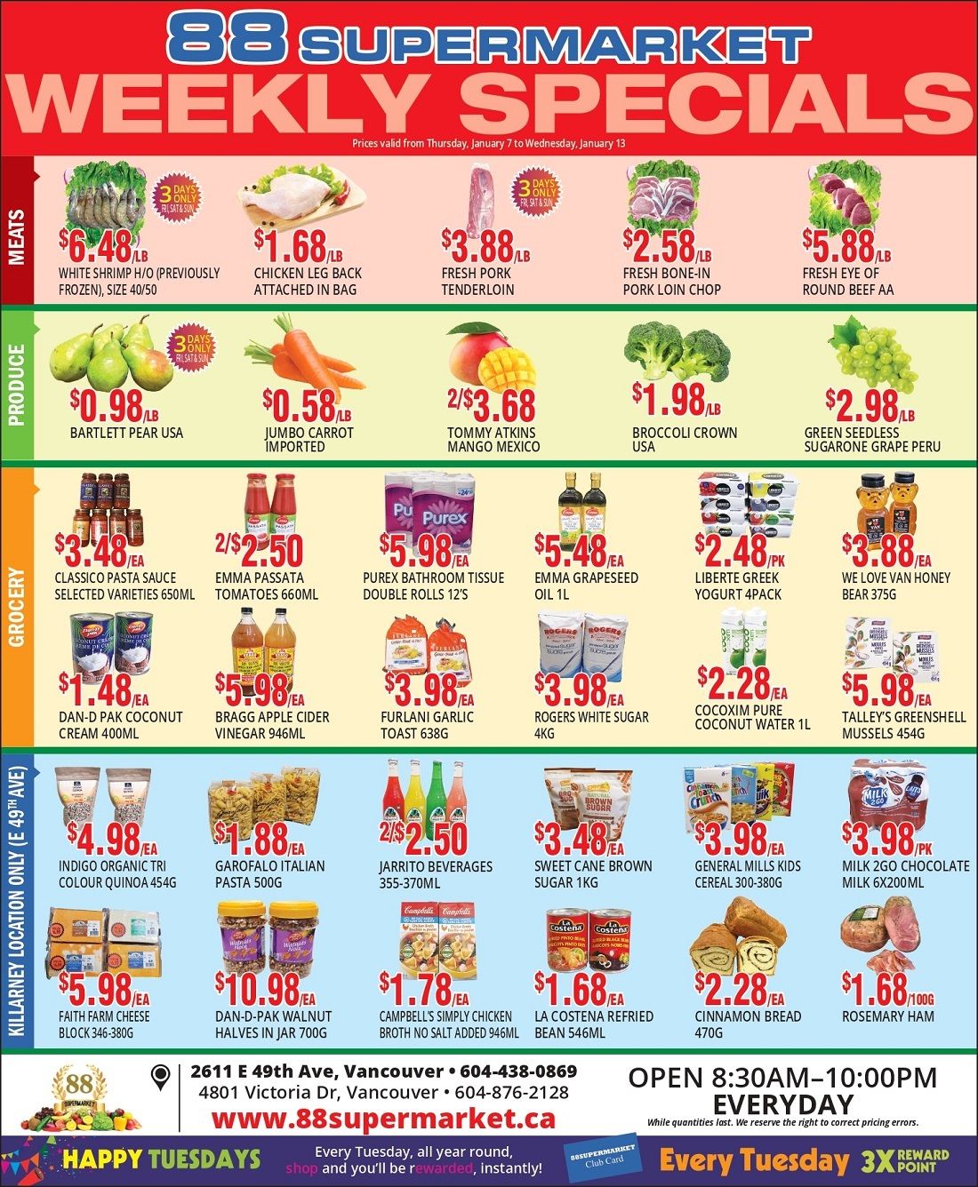 88 Supermarket Flyer January 7 to 13