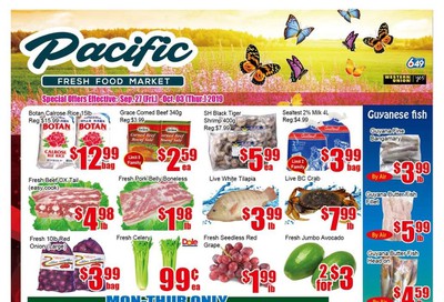Pacific Fresh Food Market (Pickering) Flyer September 27 to October 3
