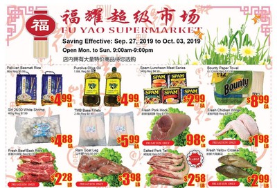 Fu Yao Supermarket Flyer September 27 to October 3