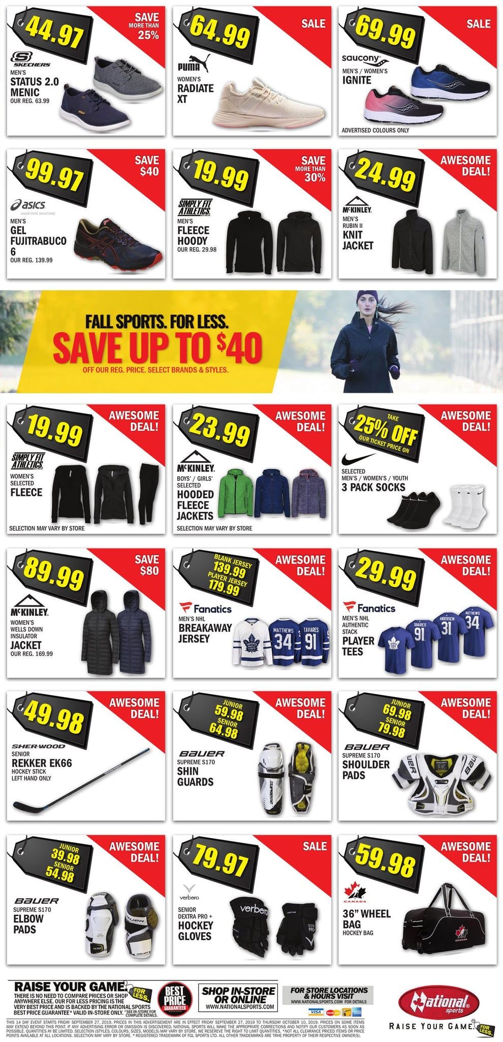 National Sports Flyer September 27 to October 10