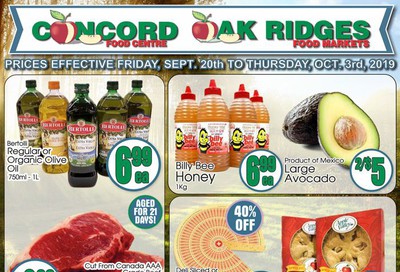 Concord Food Centre & Oak Ridges Food Market Flyer September 20 to October 3