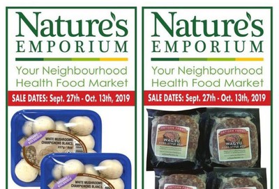 Nature's Emporium Monthly Flyer September 27 to October 20