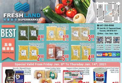 FreshLand Supermarket Flyer January 8 to 14