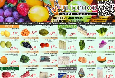 MultiFood Supermarket Flyer January 7 to 13