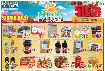 Sunny Foodmart (Don Mills) Flyer September 27 to October 3