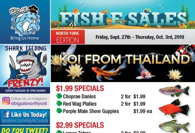 Big Al's (North York) Weekly Specials September 27 to October 3