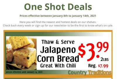 Country Traditions One-Shot Deals Flyer January 8 to 14