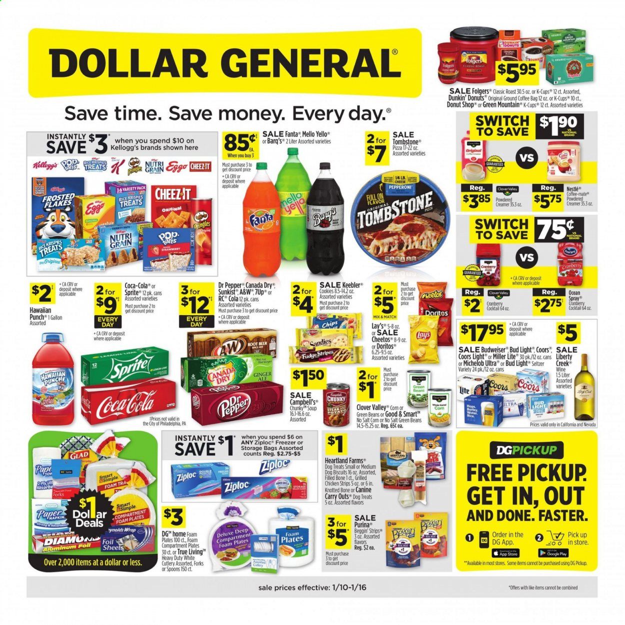 Dollar General (CA) Weekly Ad Flyer January 10 to January 16