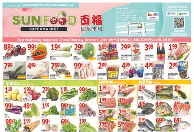 Sunfood Supermarket Flyer September 27 to October 3