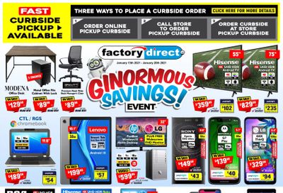 Factory Direct Flyer January 13 to 20