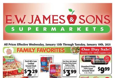E.W. James & Sons Weekly Ad Flyer January 13 to January 19, 2021