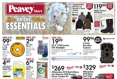 Peavey Mart Flyer January 15 to 21