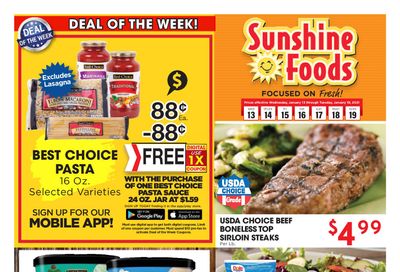 Sunshine Foods Weekly Ad Flyer January 13 to January 19, 2021