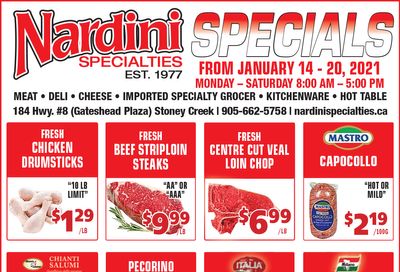 Nardini Specialties Flyer January 14 to 20