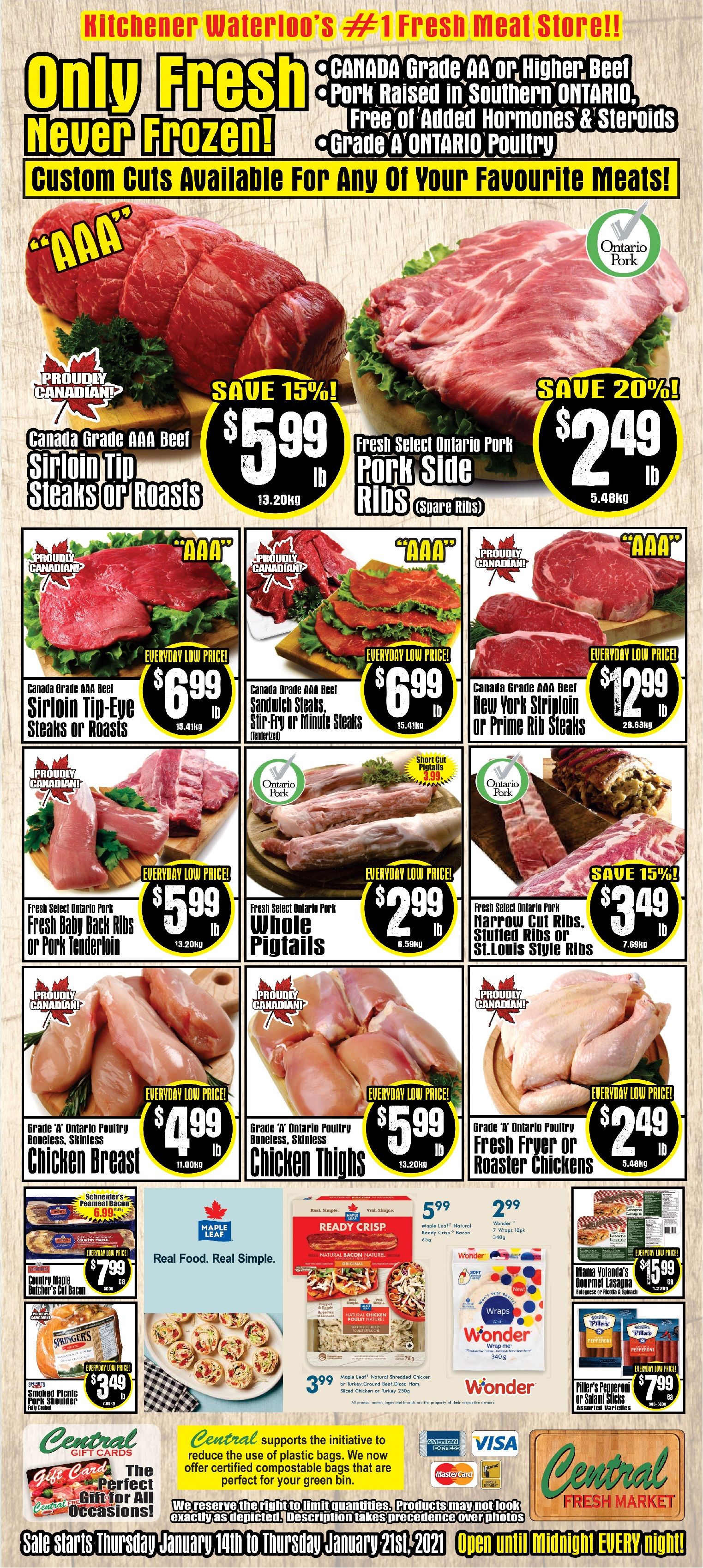 Central Fresh Market Flyer January 14 to 21