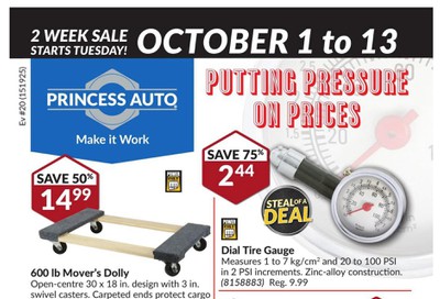 Princess Auto Flyer October 1 to 13