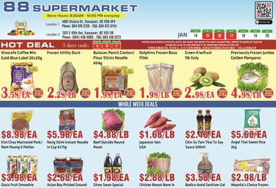 88 Supermarket Flyer January 14 to 20