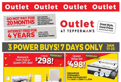 Outlet at Tepperman's Flyer January 17 to 23