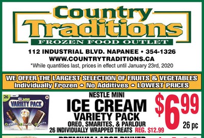Country Traditions Flyer January 16 to 23