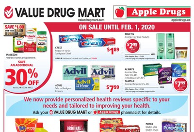 Apple Drugs Flyer January 19 to February 1