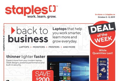 Staples Flyer October 2 to 8