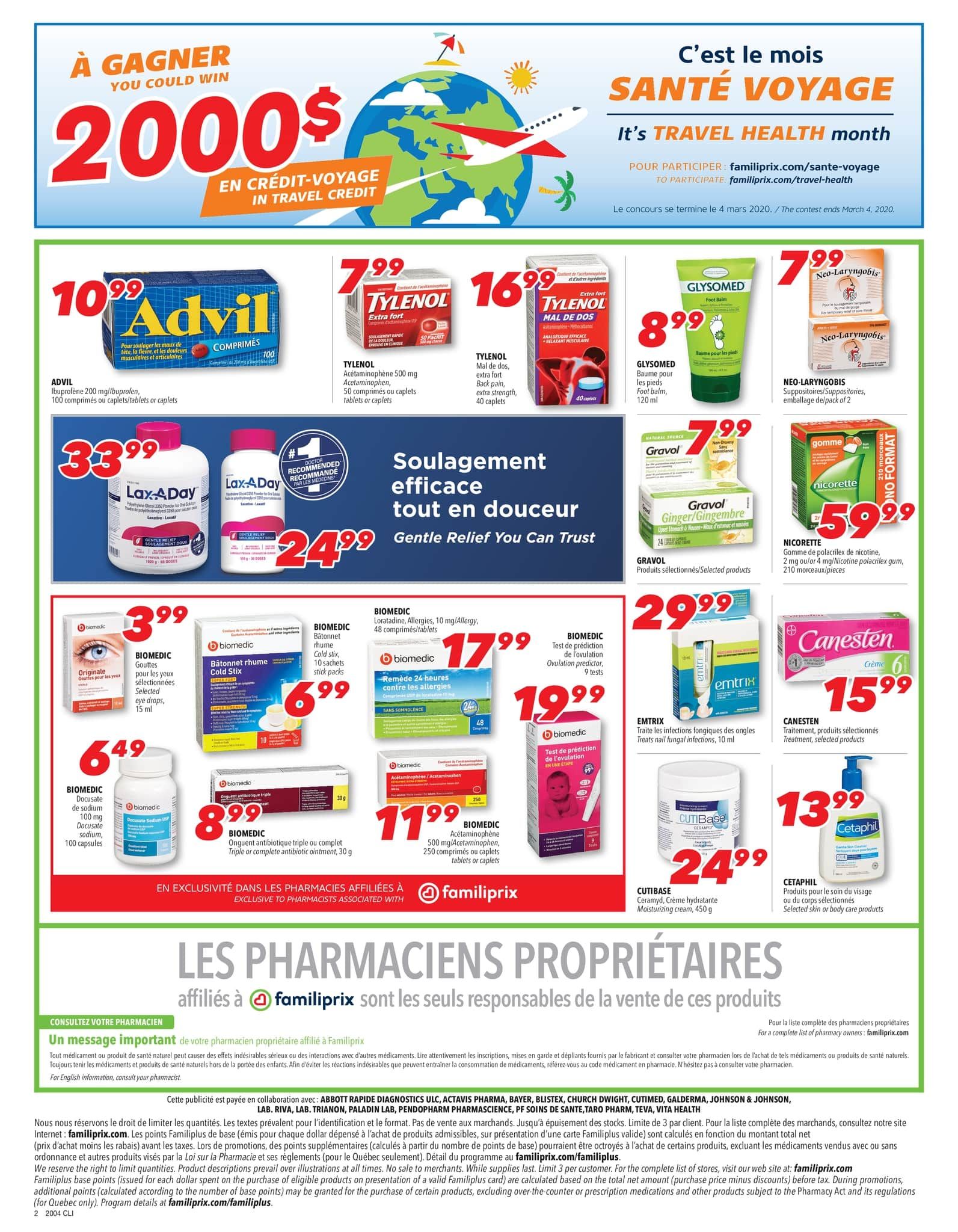 Familiprix Clinique Flyer January 23 to 29