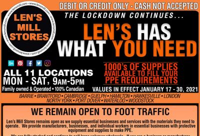 Len's Mill Stores Flyer January 16 to 30