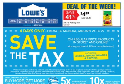 Lowe's Flyer January 23 to 29