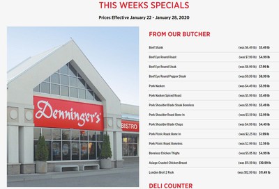 Denninger's Weekly Specials January 22 to 28