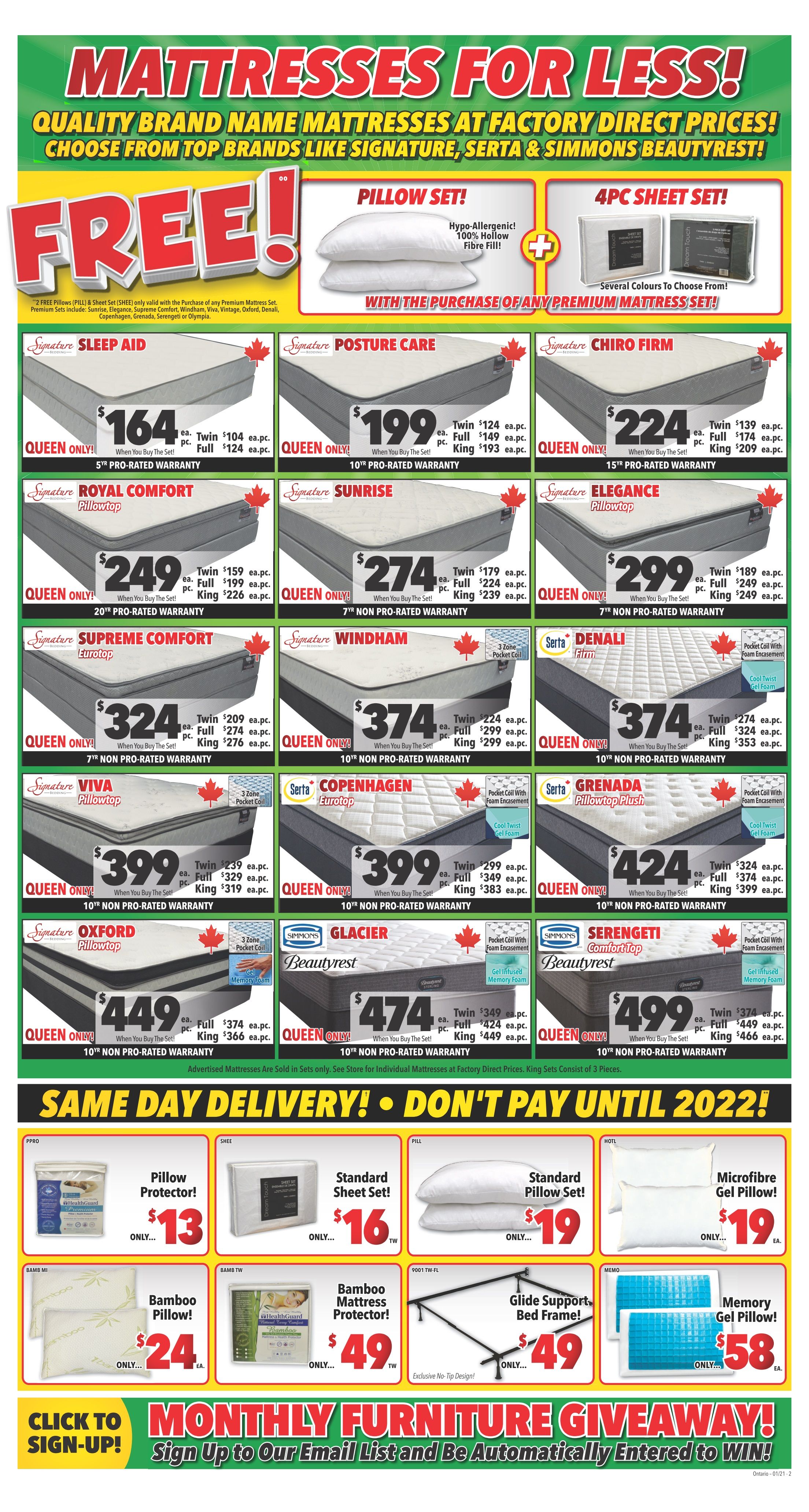 Surplus Furniture & Mattress Warehouse (London) Flyer January 18 to 31