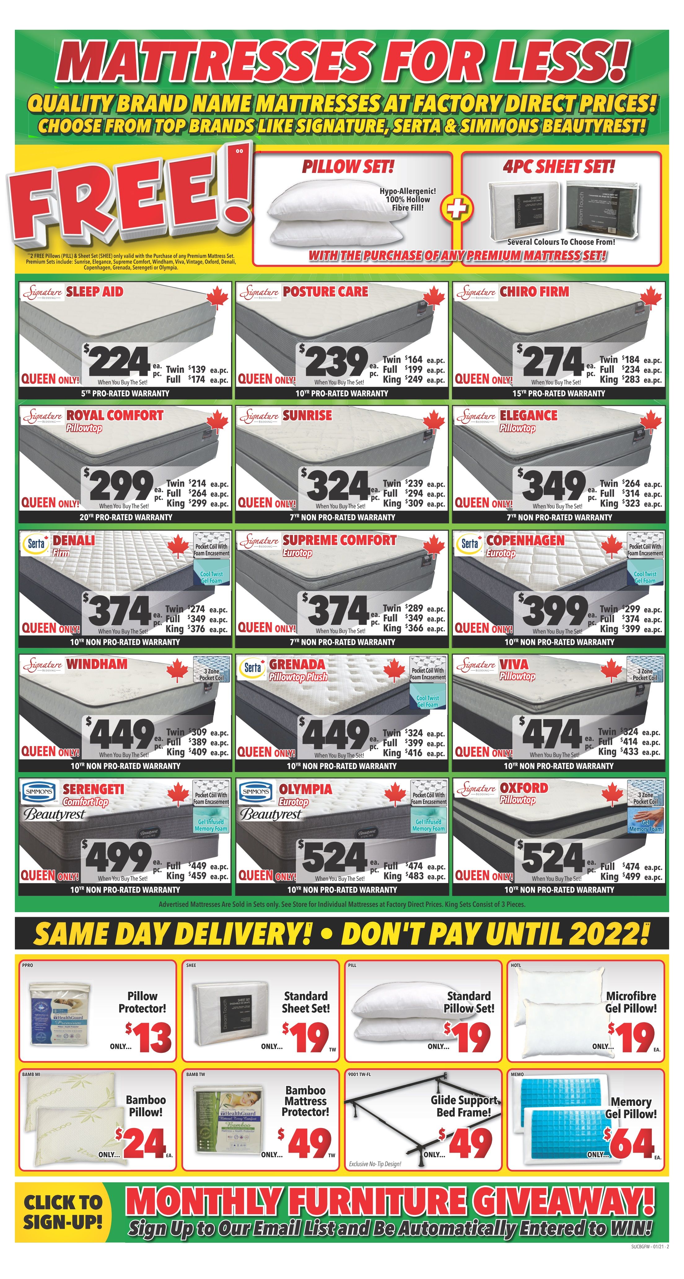 Surplus Furniture & Mattress Warehouse (Grand Falls Windsor) Flyer January 18 to 31