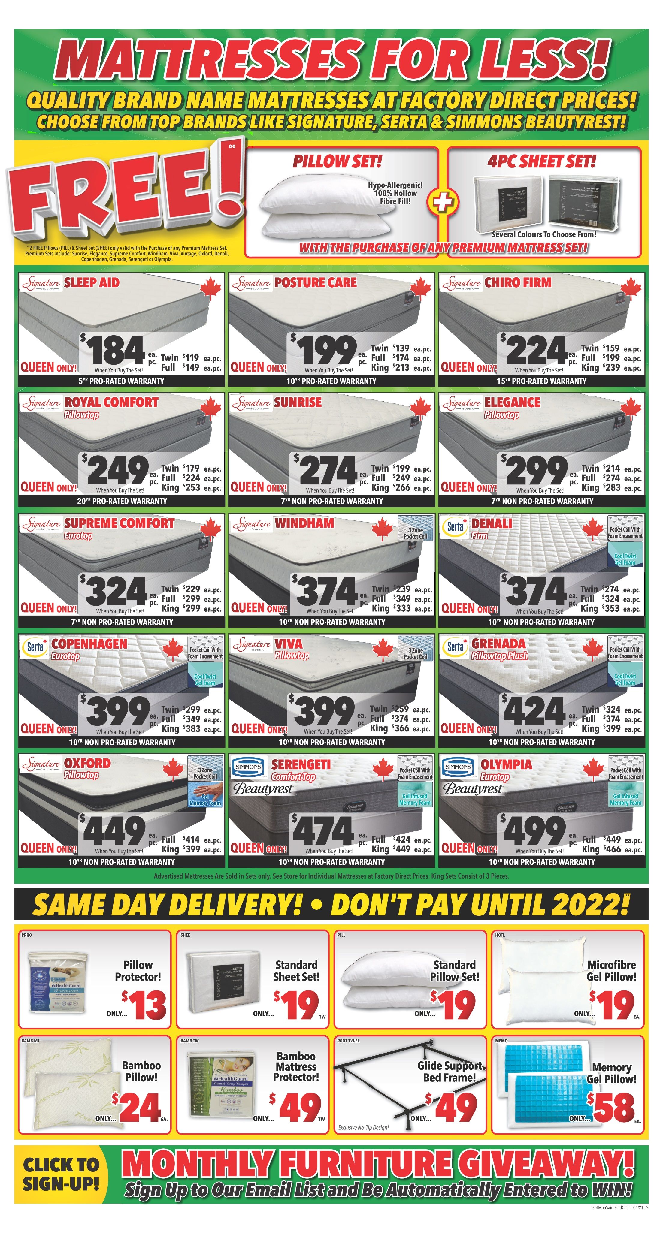 Surplus Furniture & Mattress Warehouse (Dartmouth) Flyer January 18 to 31