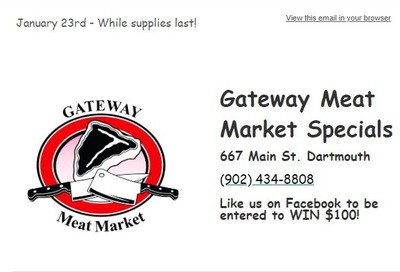 Gateway Meat Market Flyer January 23 to 29