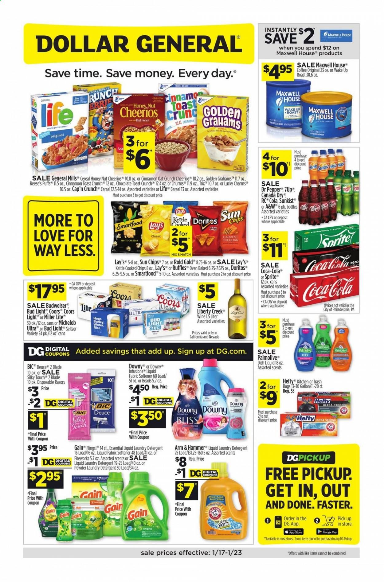 Dollar General (CA, NV) Weekly Ad Flyer January 17 to January 23