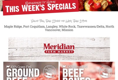 Meridian Meats and Seafood Flyer January 23 to 29