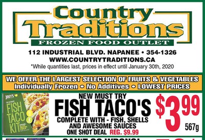 Country Traditions Flyer January 23 to 30