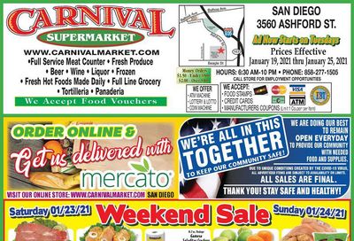 Carnival Supermarket Weekly Ad Flyer January 19 to January 25, 2021