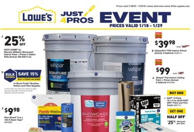 Lowe's Weekly Ad Flyer January 18 to January 29