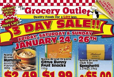 The Grocery Outlet 3-Day Sale Flyer January 24 to 26