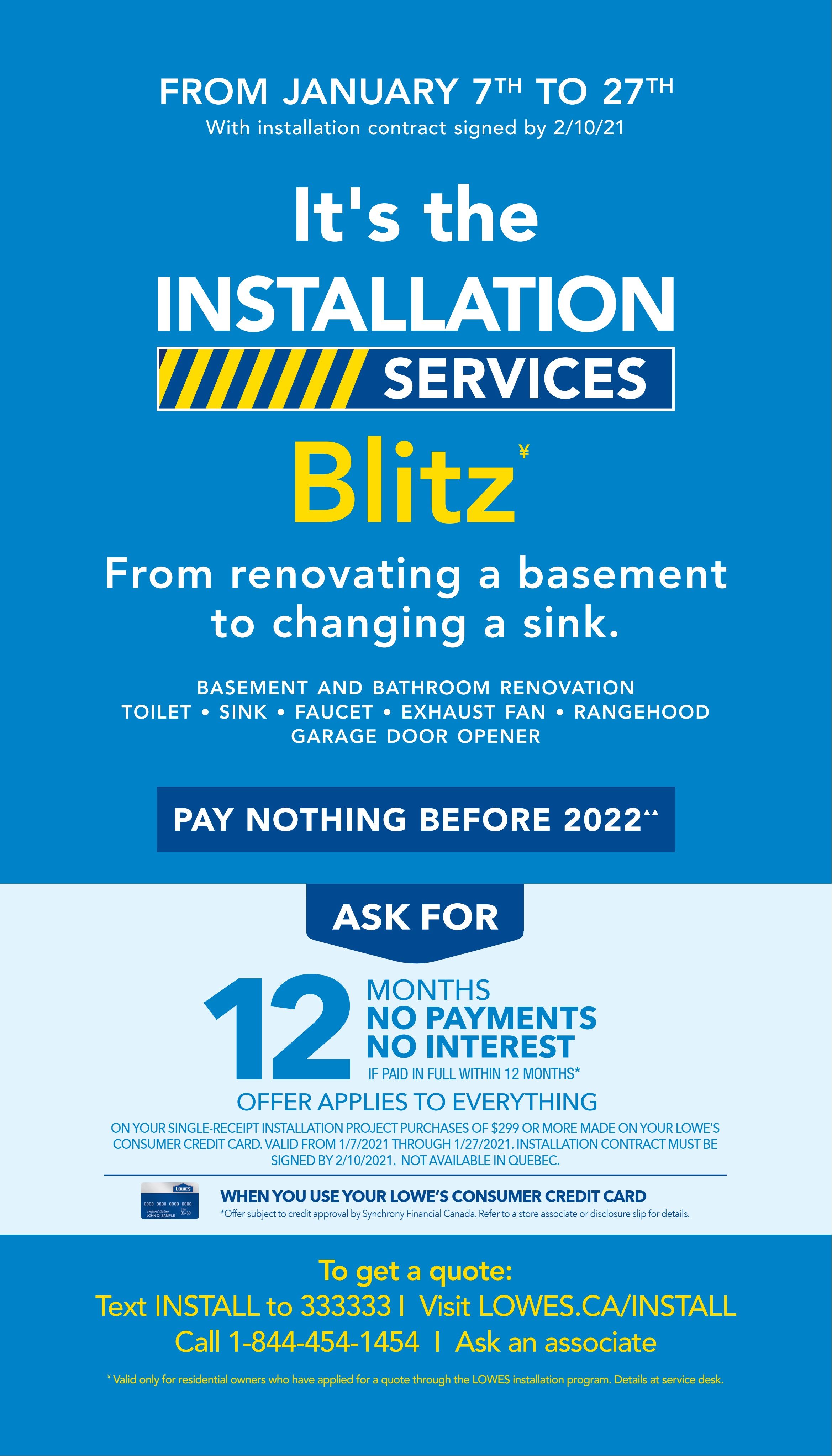 Lowe's Flyer January 21 to 27