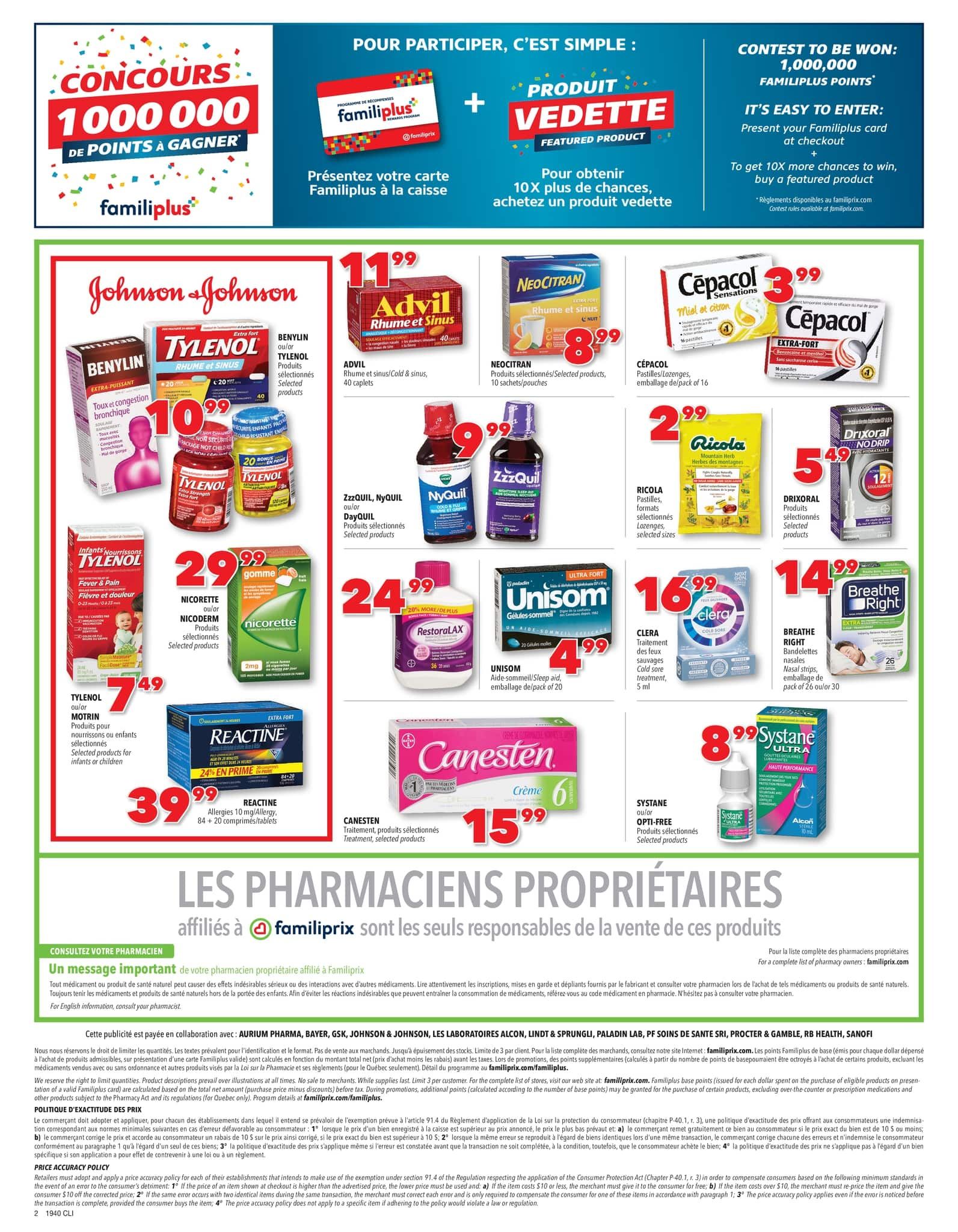 Familiprix Clinique Flyer October 3 to 9