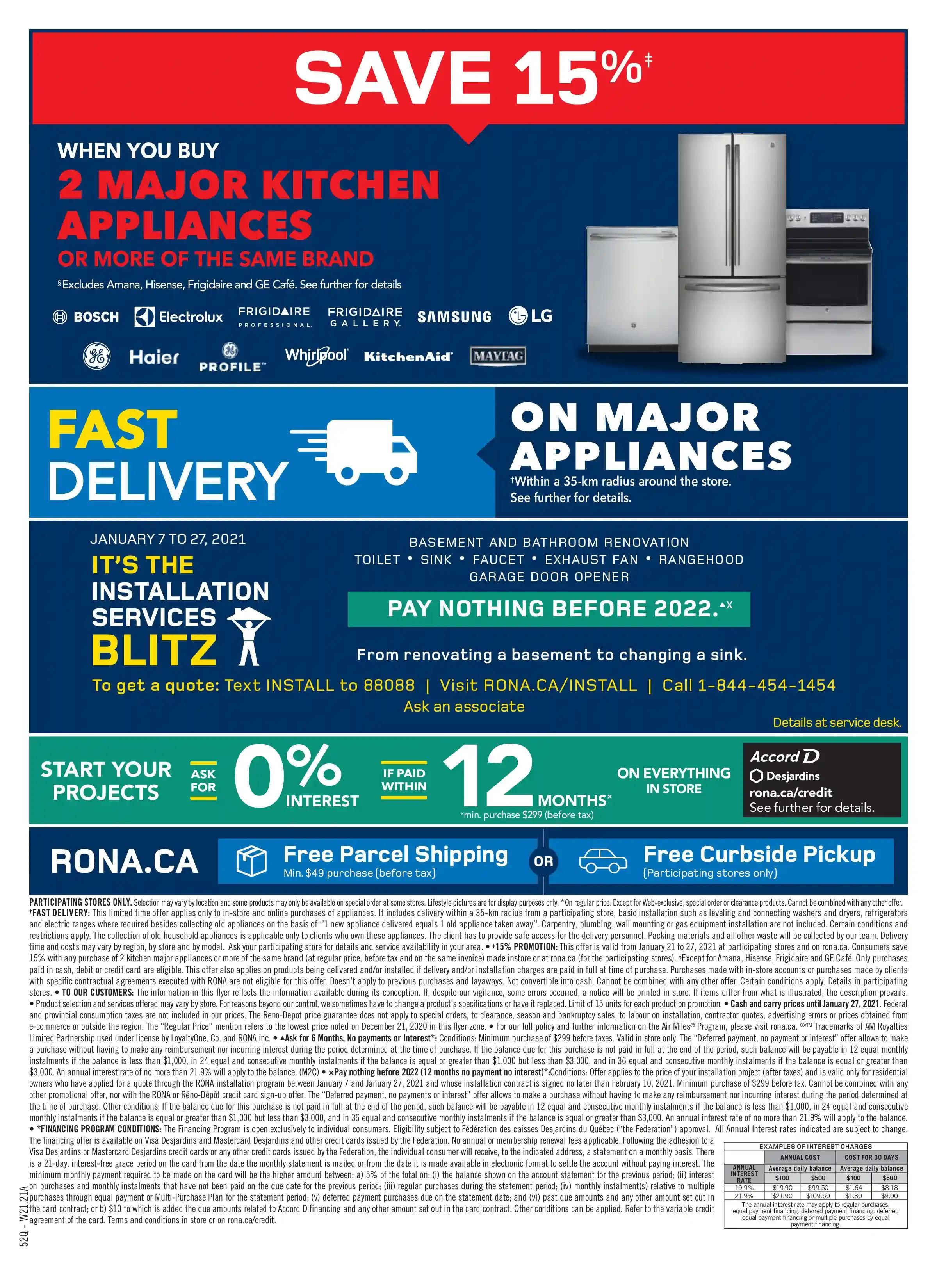 Rona (West) Flyer January 21 to 27