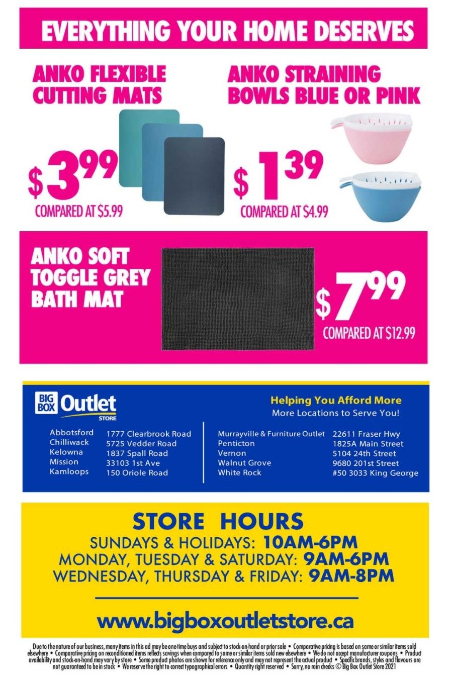 Big Box Outlet Store Flyer January 21 to 26