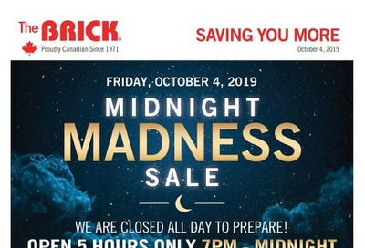 The Brick Midnight Madness Sale Flyer October 4