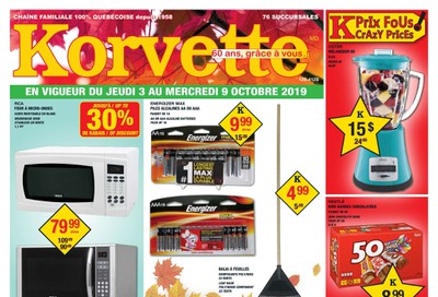 Korvette Flyer October 3 to 9