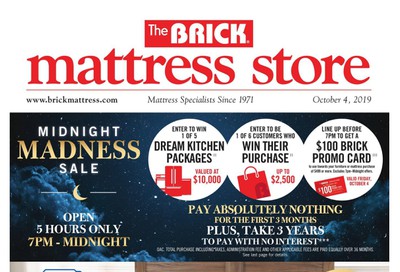 The Brick Mattress Store Flyer October 1 to 10